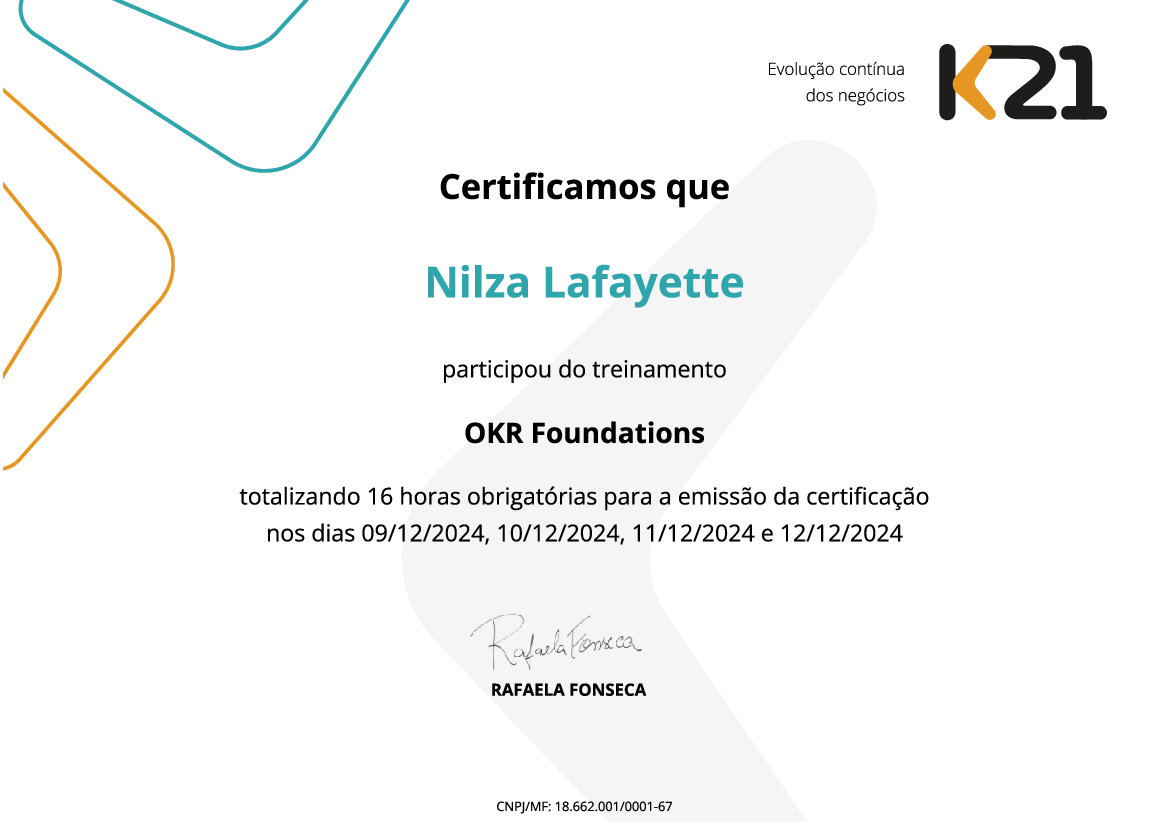 Certificado K21